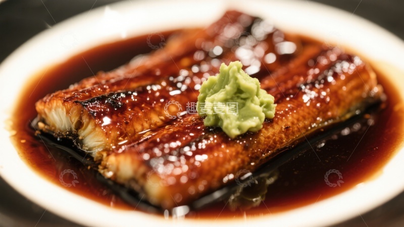 高清大图下载【趣麦麦图】-日式鳗鱼饭配山葵