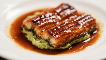 日式鳗鱼蒲烧配芥末酱