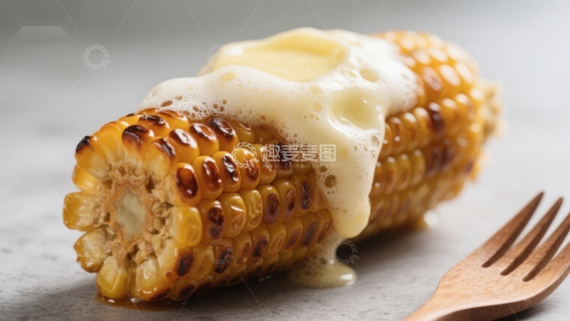 高清大图下载【趣麦麦图】烤玉米配融化的黄油