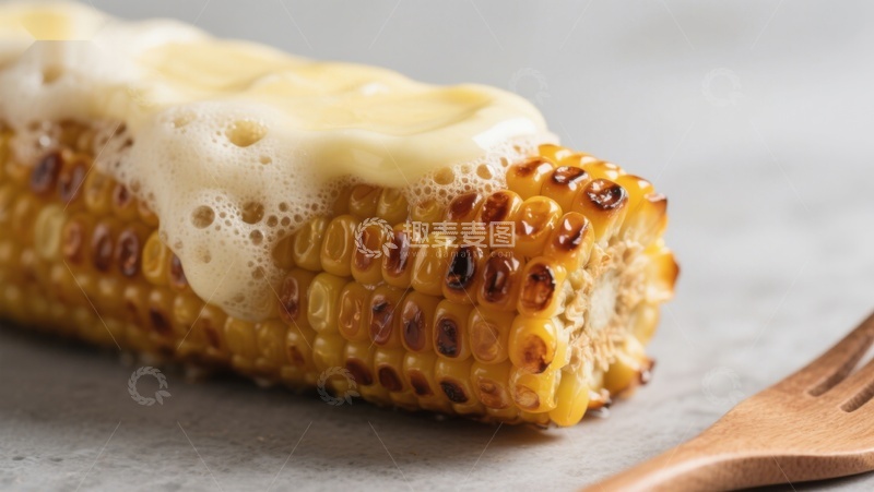 高清大图下载【趣麦麦图】奶油烤玉米特写