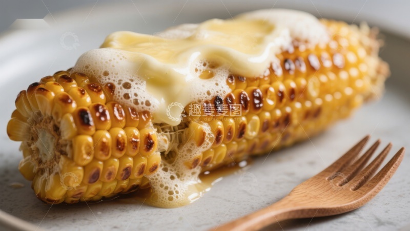 高清大图下载【趣麦麦图】烤玉米配奶油酱