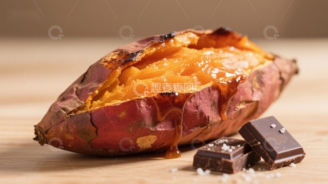 烤红薯配巧克力，甜咸交织