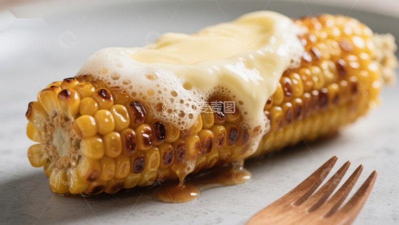 高清大图下载【趣麦麦图】奶油浇灌的烤玉米