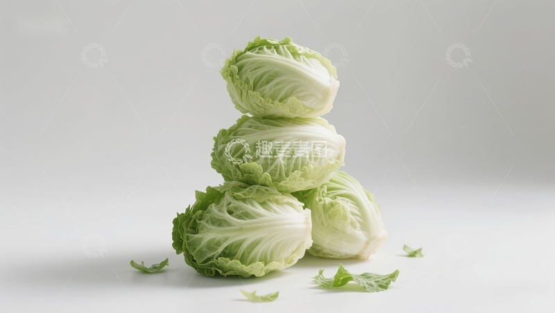 高清大图下载【趣麦麦图】新鲜卷心菜堆叠展示