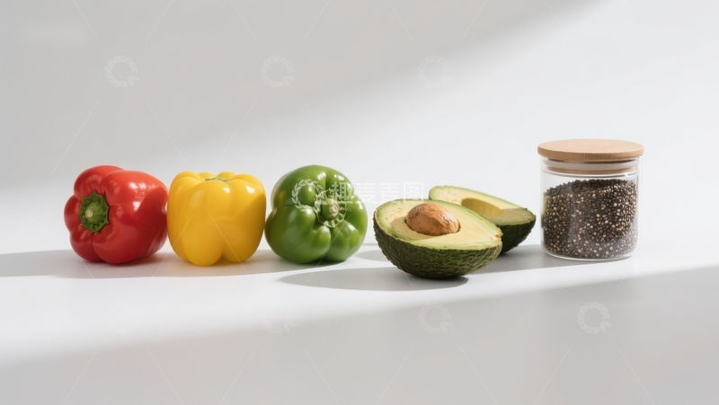 高清大图下载【趣麦麦图】新鲜蔬菜与健康食材展示