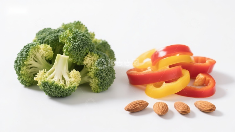 高清大图下载【趣麦麦图】新鲜蔬菜与坚果组合
