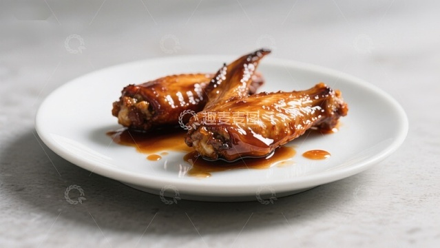 美味烤鸡翅，酱汁浓郁
