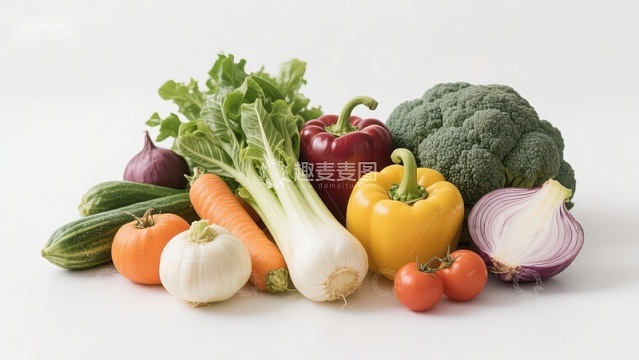 新鲜蔬菜组合展示