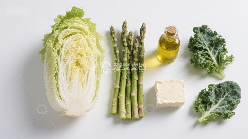 高清大图下载【趣麦麦图】新鲜蔬菜与豆腐的健康组合