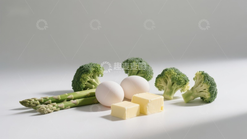 高清大图下载【趣麦麦图】新鲜蔬菜与鸡蛋黄油的组合