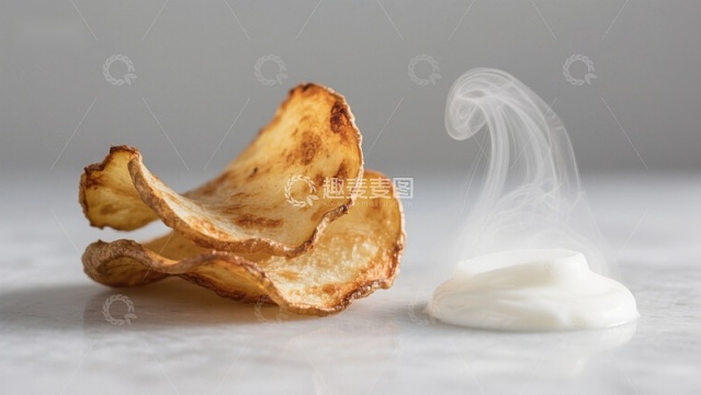 脆薯片与奶油酱，热气腾腾