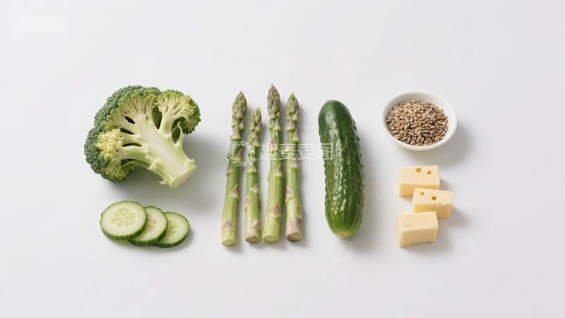 高清大图下载【趣麦麦图】新鲜蔬菜与奶酪的排列组合