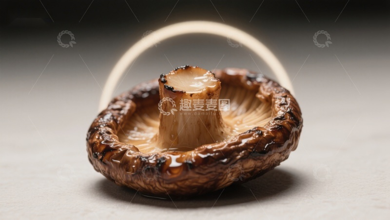 高清大图下载【趣麦麦图】烤制蘑菇特写