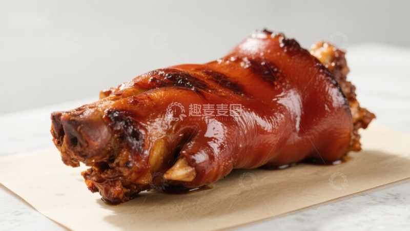 高清大图下载【趣麦麦图】烤制猪蹄，色泽诱人
