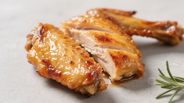 美味烤鸡翅特写