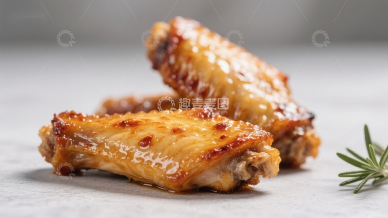 高清大图下载【趣麦麦图】香脆烤鸡翅特写