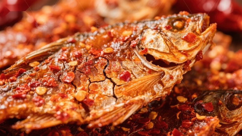 高清大图下载【趣麦麦图】香辣烤鱼，麻辣鲜香诱人