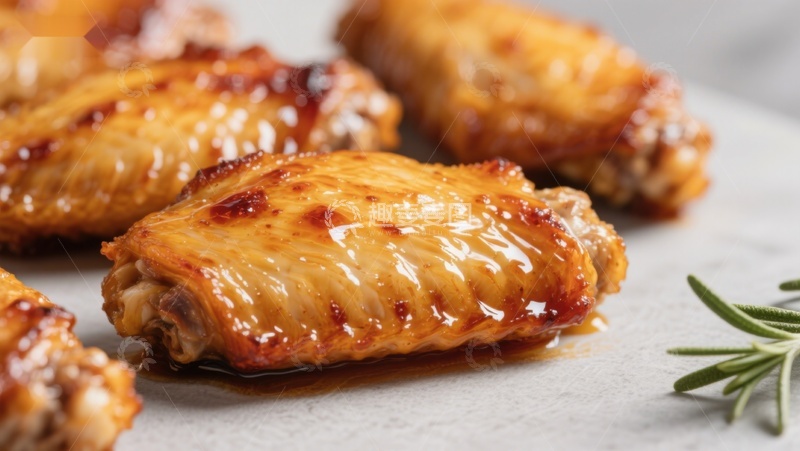 高清大图下载【趣麦麦图】美味烤鸡翅特写