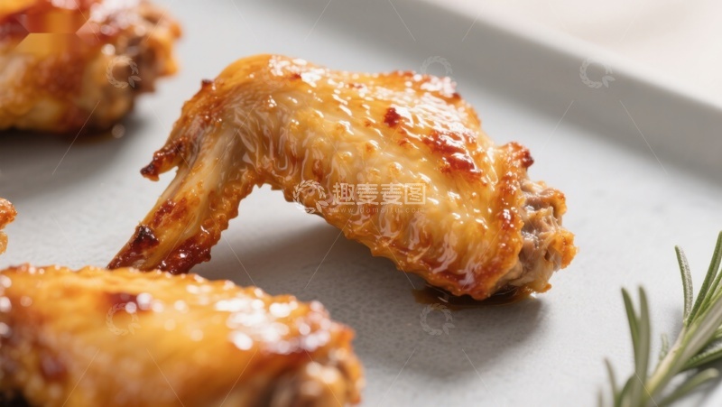 高清大图下载【趣麦麦图】金黄酥脆的烤鸡翅