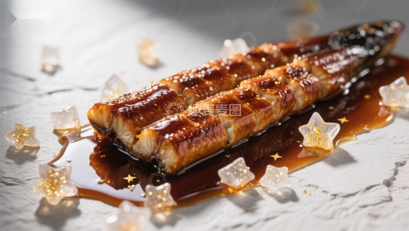高清大图下载【趣麦麦图】烤鳗鱼配糖霜装饰