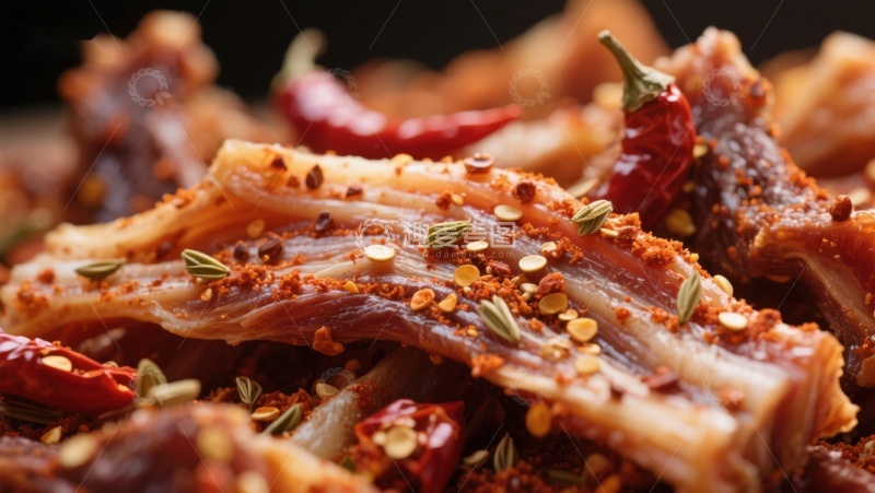 高清大图下载【趣麦麦图】香辣鸭脖，麻辣诱人美食