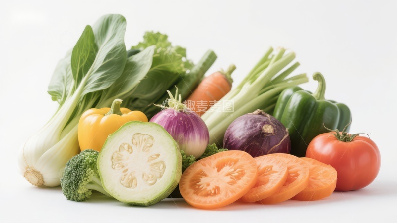 高清大图下载【趣麦麦图】新鲜蔬菜组合展示