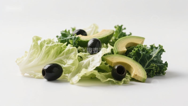 高清大图下载【趣麦麦图】新鲜蔬菜与牛油果橄榄组合