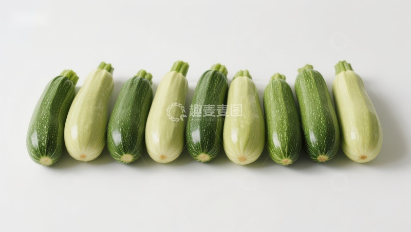 高清大图下载【趣麦麦图】排列整齐的绿色西葫芦