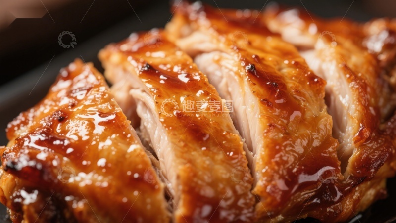 高清大图下载【趣麦麦图】美味烤鸡，色泽诱人