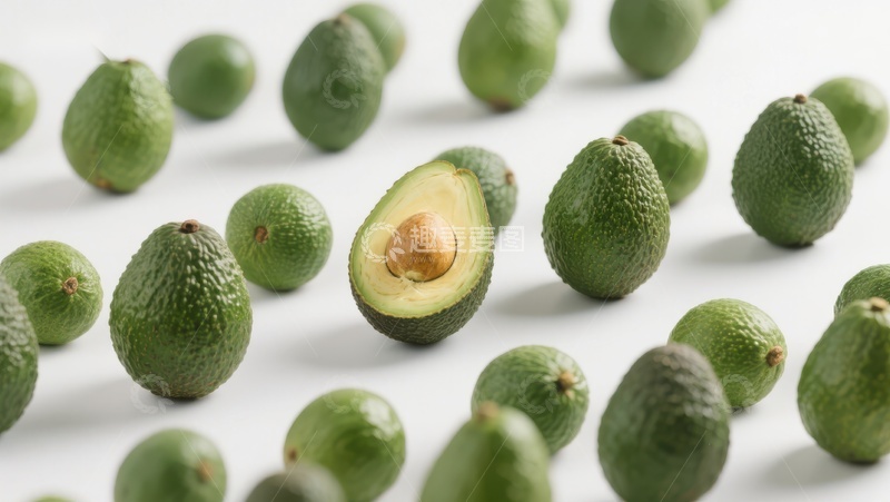 高清大图下载【趣麦麦图】新鲜牛油果散落展示
