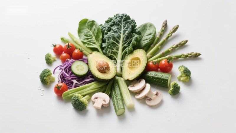 高清大图下载【趣麦麦图】新鲜蔬菜创意排列