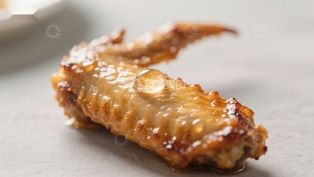 美味烤鸡翅特写