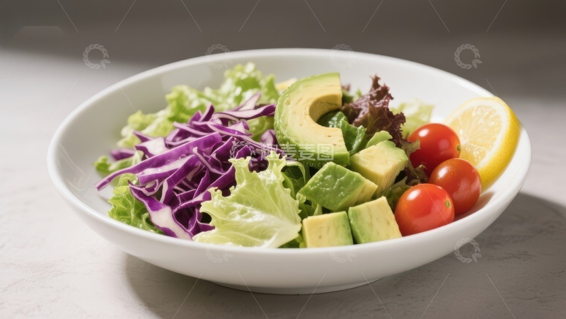 高清大图下载【趣麦麦图】新鲜蔬菜沙拉碗