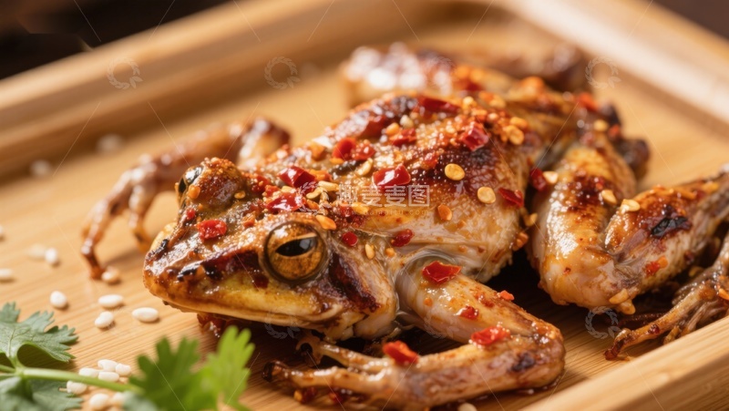 香辣烤蛙，美味佳肴