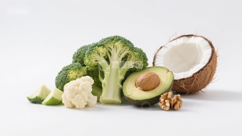 高清大图下载【趣麦麦图】新鲜蔬菜与坚果组合
