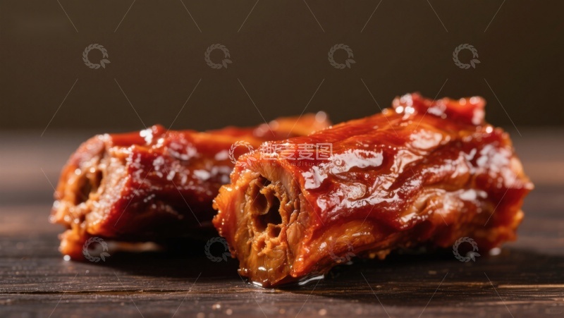 高清大图下载【趣麦麦图】酱汁淋漓的美味排骨