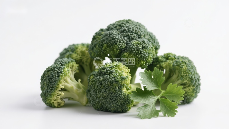 高清大图下载【趣麦麦图】新鲜西兰花与香菜叶