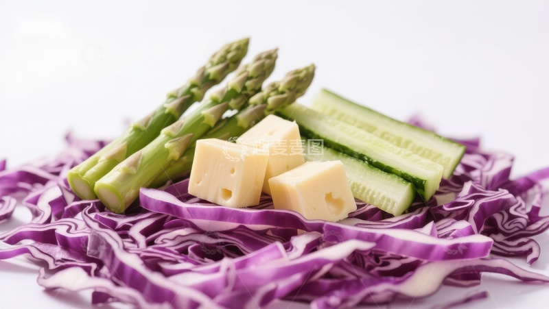 高清大图下载【趣麦麦图】新鲜蔬菜与奶酪的健康组合