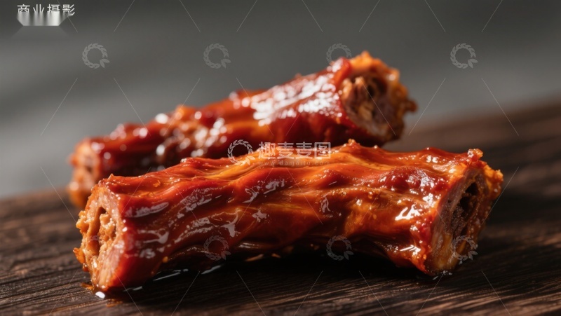 高清大图下载【趣麦麦图】酱汁排骨特写