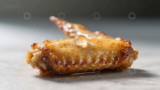 美味烤鸡翅特写
