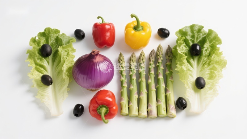 高清大图下载【趣麦麦图】新鲜蔬菜创意排列