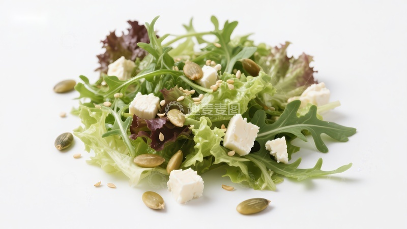 高清大图下载【趣麦麦图】新鲜沙拉配南瓜籽和奶酪