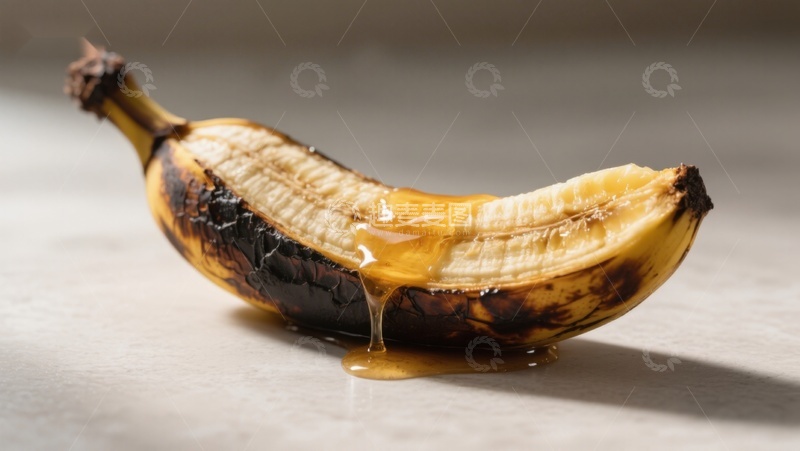 高清大图下载【趣麦麦图】焦糖香蕉，甜蜜流淌
