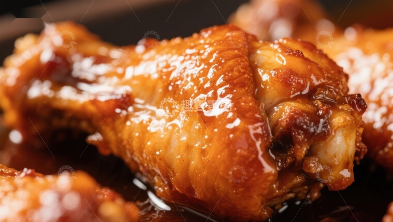 高清大图下载【趣麦麦图】美味烤鸡翅特写