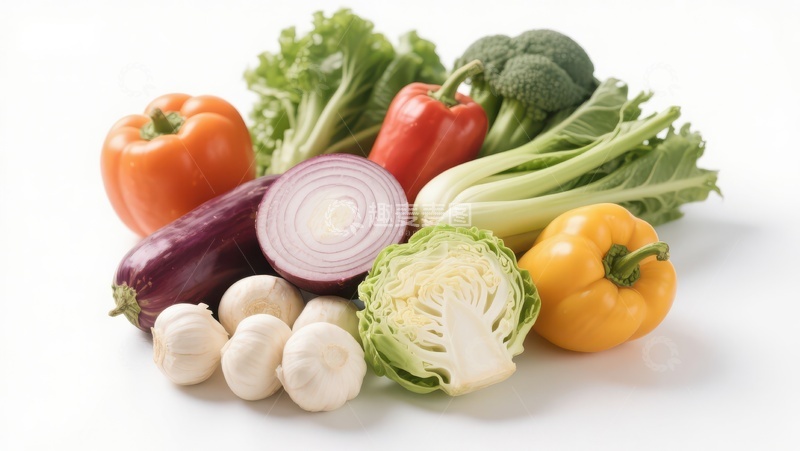 高清大图下载【趣麦麦图】新鲜蔬菜组合展示