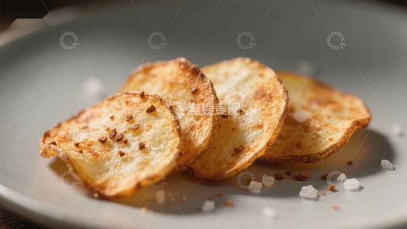 高清大图下载【趣麦麦图】金黄酥脆的烤土豆片