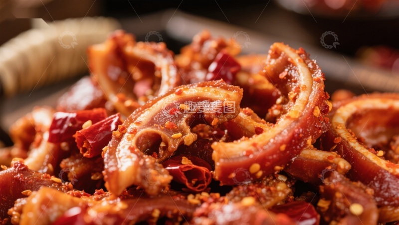 高清大图下载【趣麦麦图】麻辣鸭脖美食特写