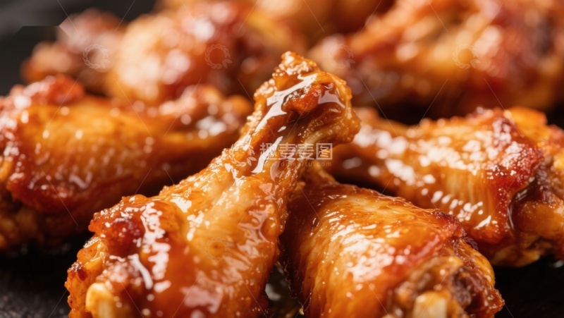 高清大图下载【趣麦麦图】美味烤鸡翅特写
