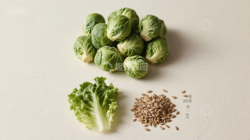 高清大图下载【趣麦麦图】新鲜蔬菜与种子的组合展示
