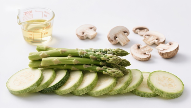 高清大图下载【趣麦麦图】新鲜蔬菜与食用油组合